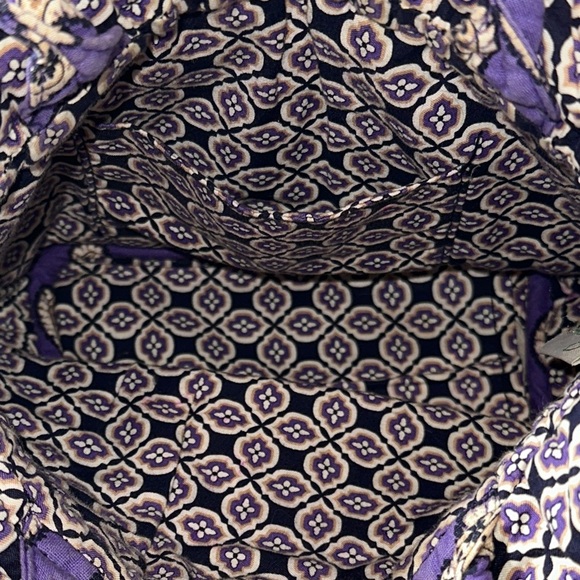 Vera Bradley Simply Violet Cinched Handbag Hobo Satchel Shoulder Bag Pre Loved - Picture 11 of 12